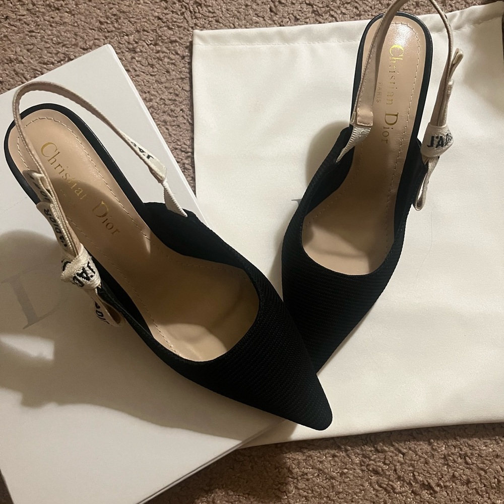 Christian Dior Slingback medium heels size 37
